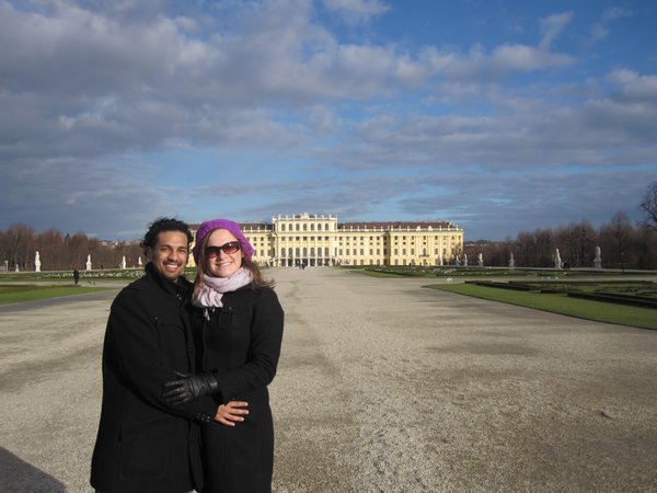 Taz & I in front of Schonbrunn Palace
