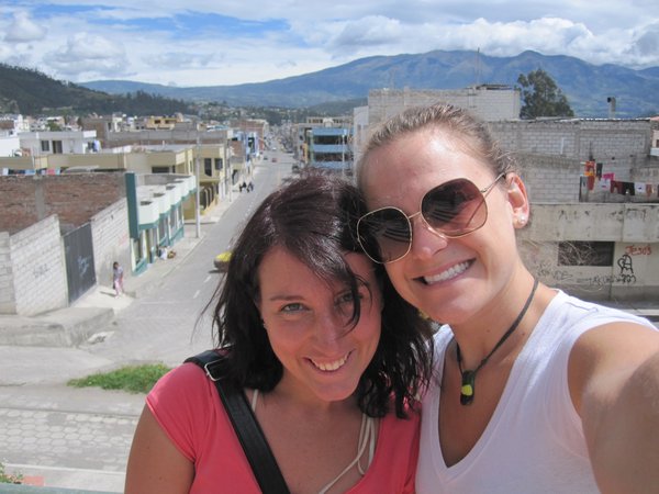 Elisa and Me with Otavalo in the background