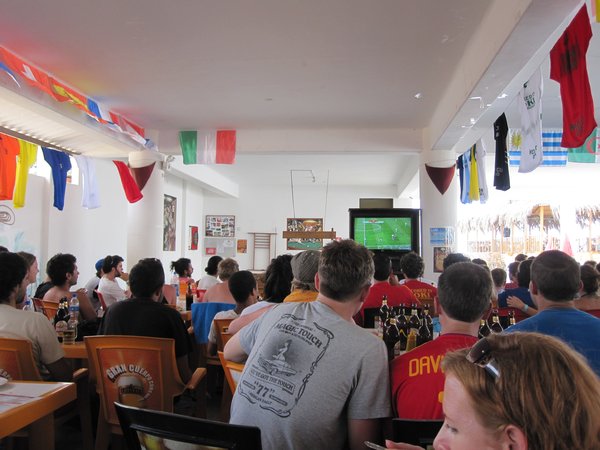 watching the semifinals world cup with the entire hostel