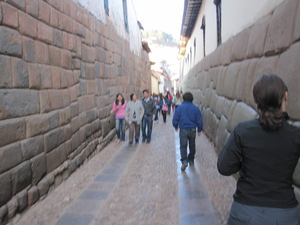 Famous inca wall with the most foamous rock with 12 edges