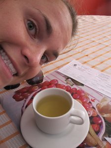 First cup of coca tea