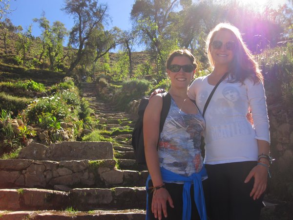 Sim and I on the Inca stairs