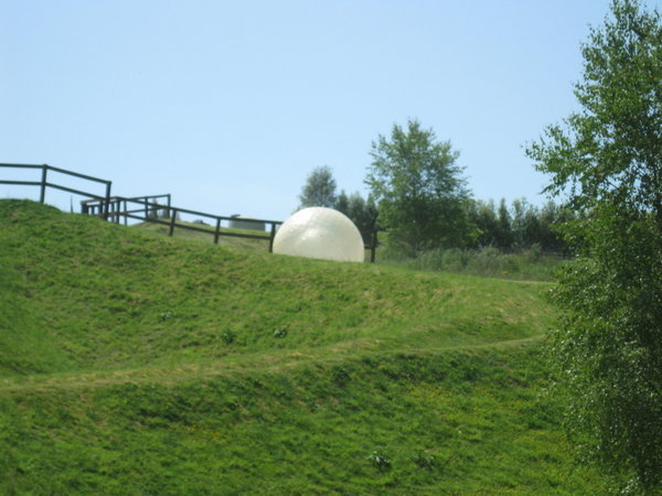 Starting down in the Zorb