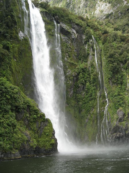 One of the numerous waterfalls