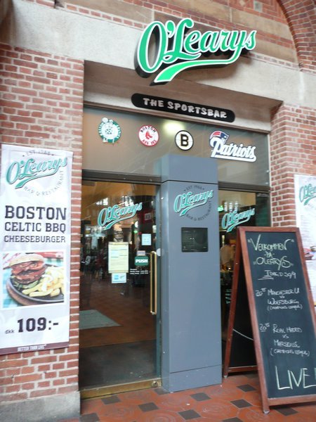 Quite happy to see an Irish named Boston sports bar in the train station