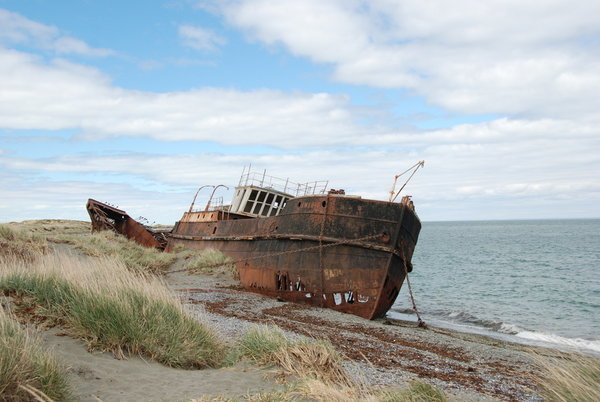 ghost ships abandoned on the beach