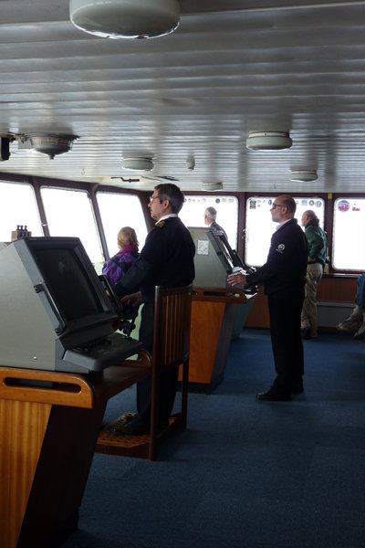 the crew concentrating on navigating
