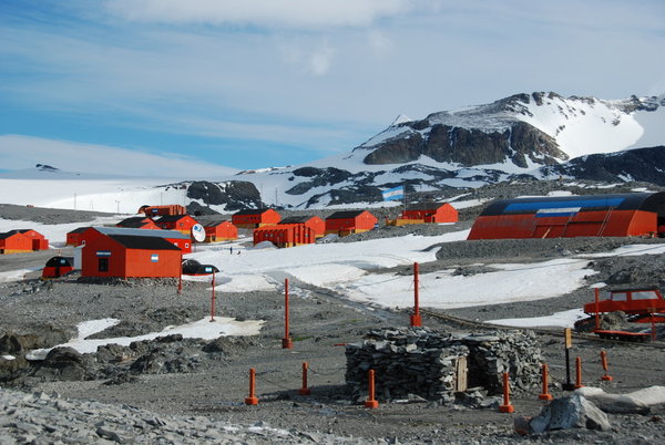 Esperanza Base - the human colony and another of Nordenskjold's huts ....