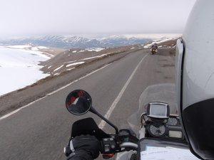 going over the pass from Turkey to Georgia at minus 2.5C