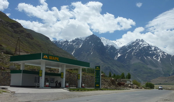 a scenically sited petrol station