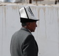 a typical Kyrgyz felt hat