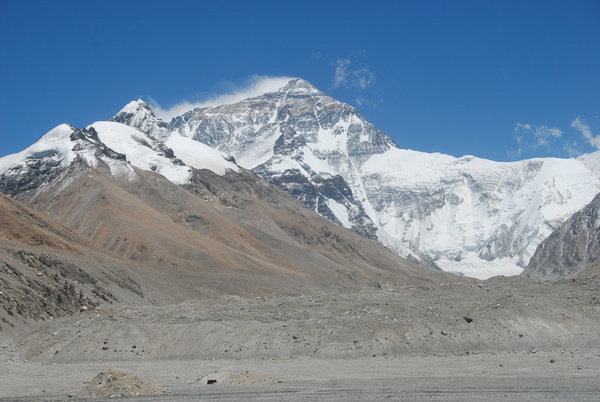 Everest up close from from Base Camp