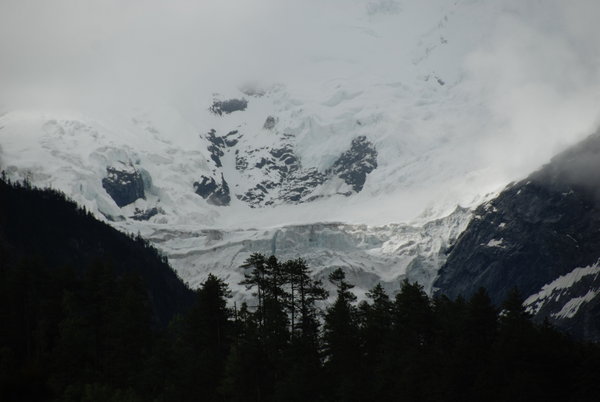 even higher are snowy peaks and glaciers tumbling down towards the roadside