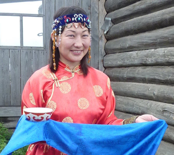 a traditional Buryat welcome