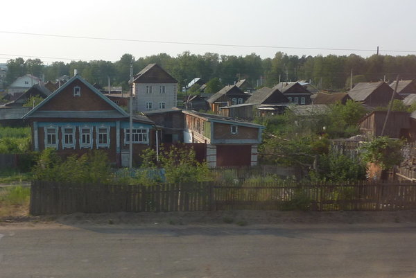 Moscow is only an hour away but we still have villages of wooden houses