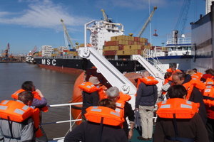 Lifeboat drill in Montevideo Port 