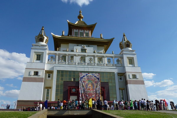 The main tample in Elista, the capital of the Repulbic of Kalmykia