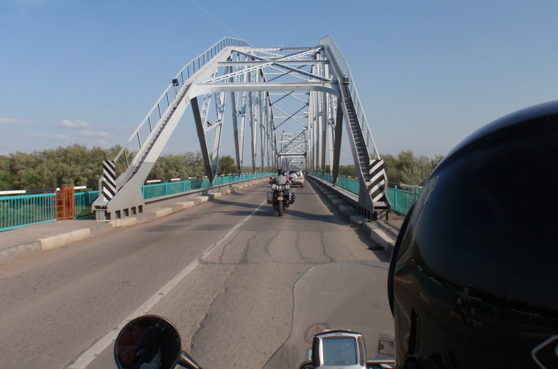crossing the Ural River into Asia