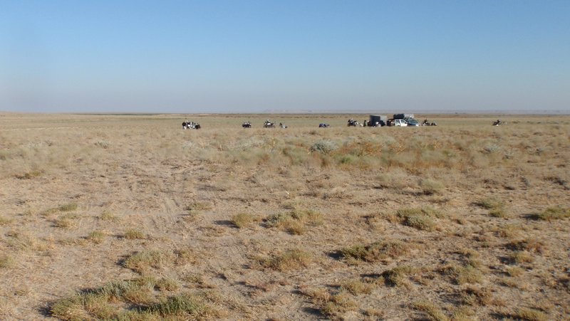 camping in the wide open steppe