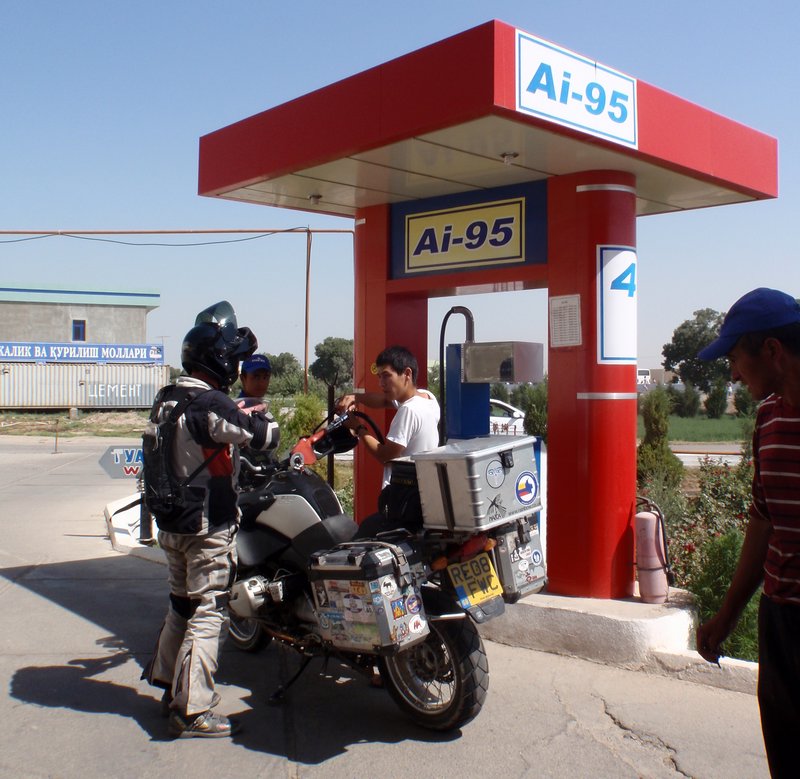 far less common than a watermelon - a petrol station with petrol