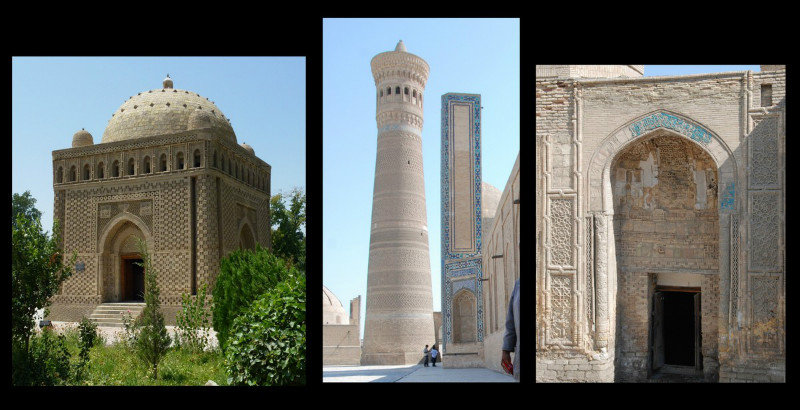 the 3 buildings that survived Ghengis Khan's destruction of BUkhara