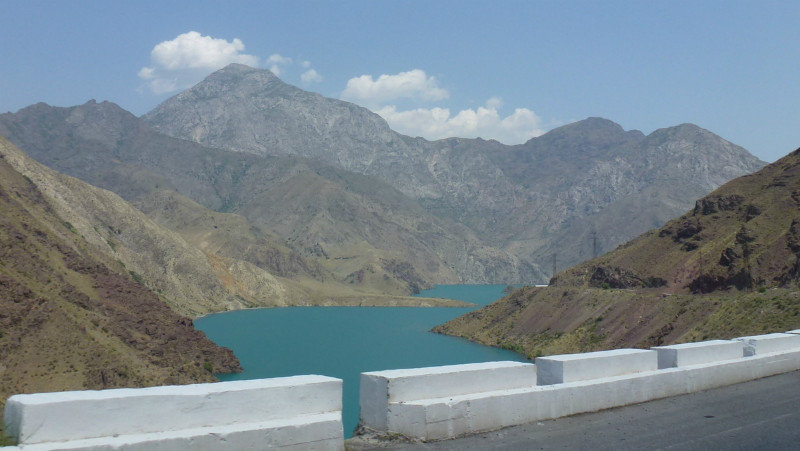 the resevoir above the dam