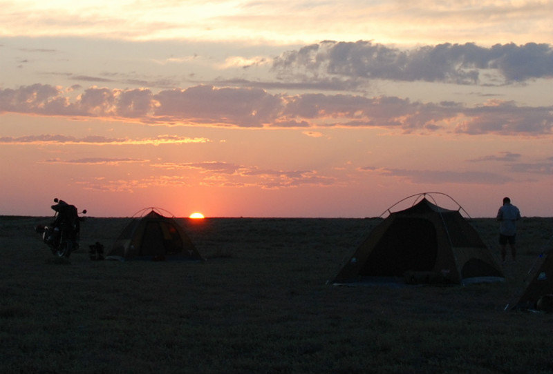 a final sunset in Kazakhstan