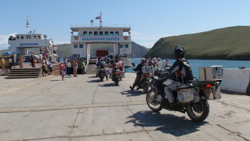the ferry to the Olkhon Island