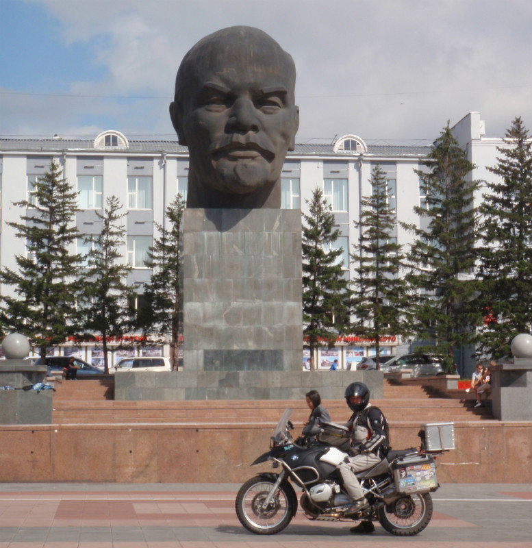 the giant Lenin head in Ulan Ude
