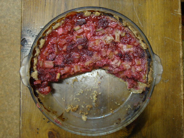 Rhubbarb, Strawberry, Raspberry Pie