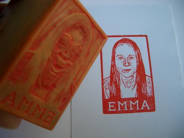 ...carved this remarkable stone stamp, ...