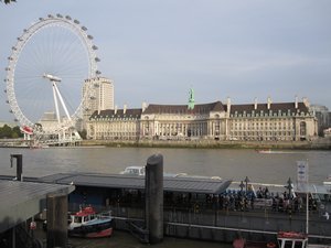 London Eye and Thames River