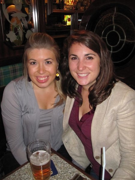Elyse and I at the Irish pub