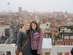 Elyse and I on the top of the clocktower
