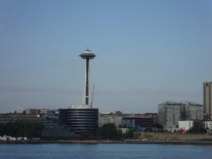 Seattle skyline from boat