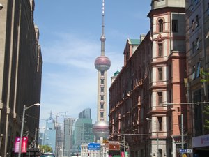 in Shanghai on Friday: view of Pearl Tower