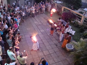 fire dances at show in Kandy