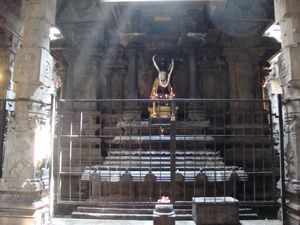 inside large Hindu temple