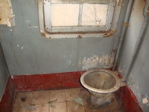 3rd class toilet in train