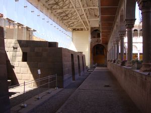 Inca temples in monastery