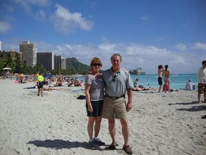 HK + Tom at Waikiki