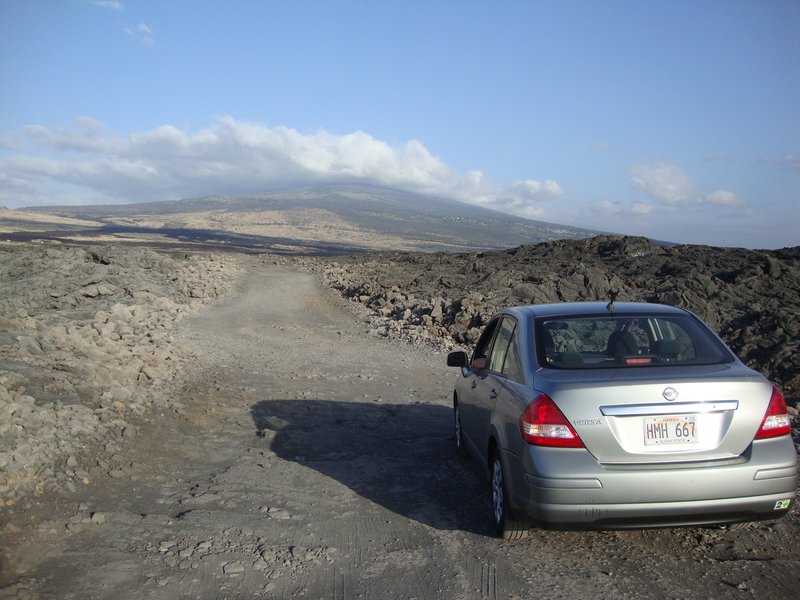 driving across lava fields