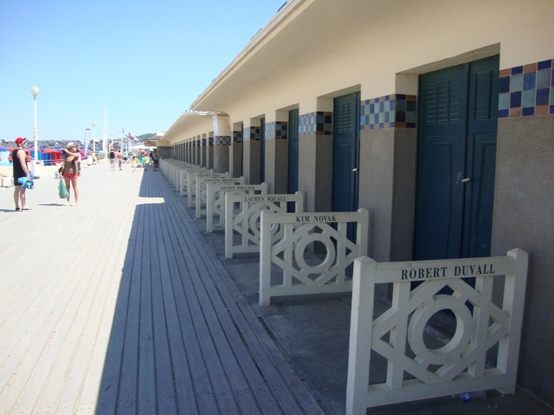 changing boxes along "les planches" at Deauville