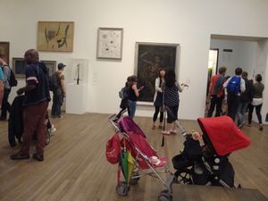 strollers at the Tate Modern
