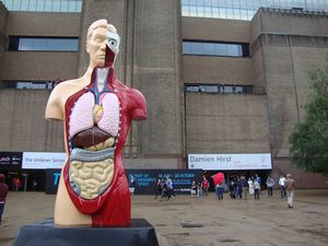 Damien Hirst statue at the Tate Modern