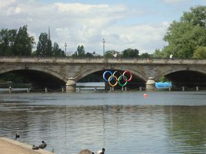 Olympic circles on the Serpentine