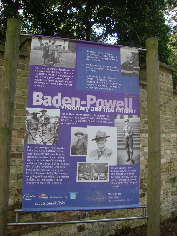 20-BadenyPowel founded scout movement after stay on Brownsea, 1907