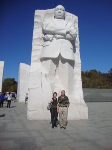 HK & Tom in front of MLK Memorialent