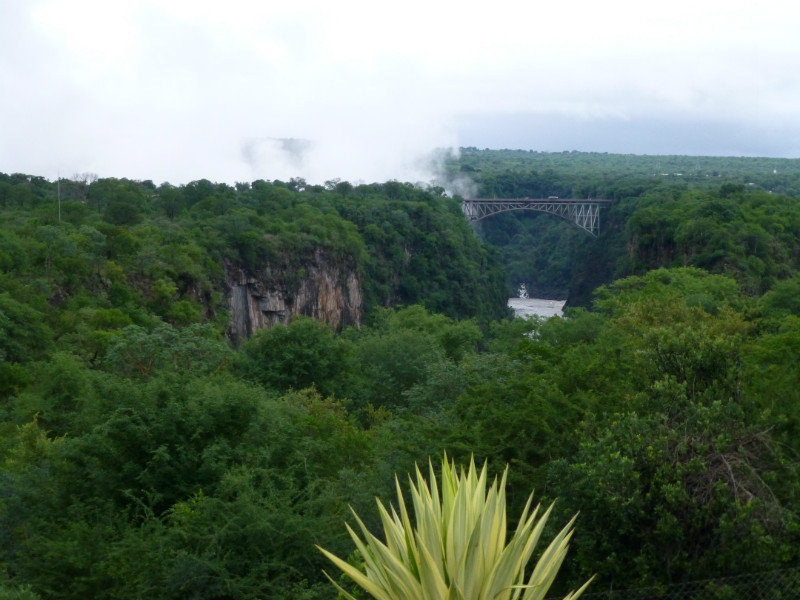 View of Falls from Victoria Falls Hotel