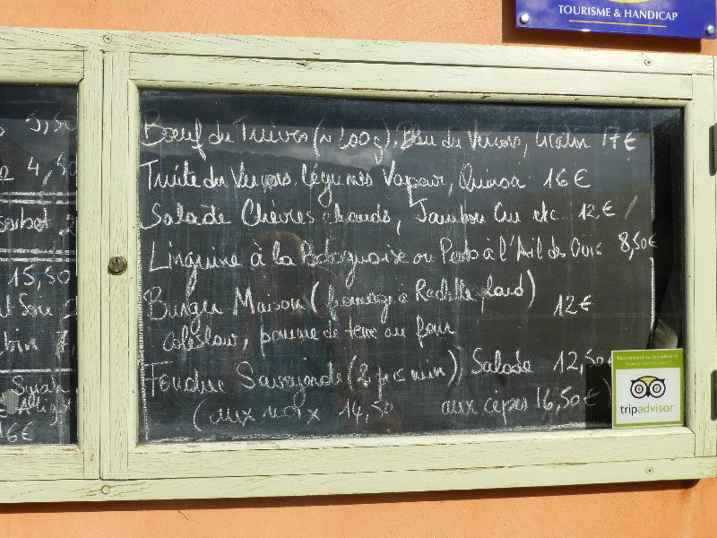 restaurant menu on blackboard